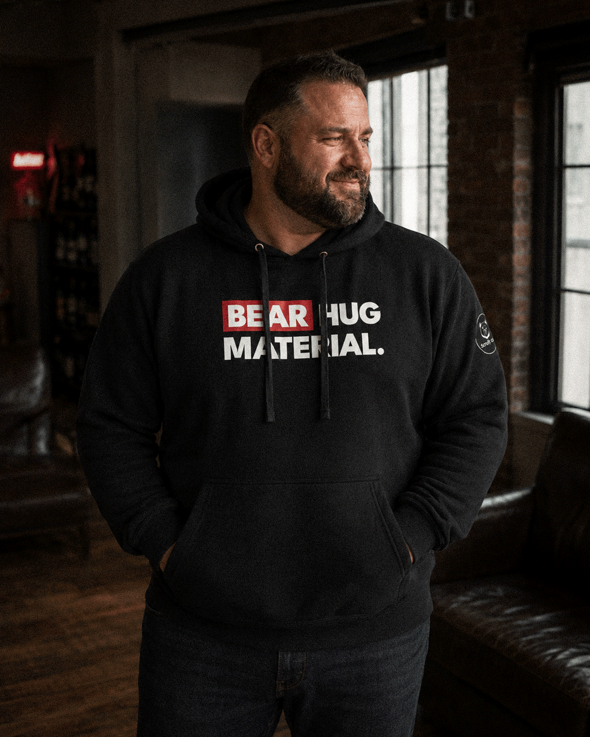 Bear Hug Material Hoodie