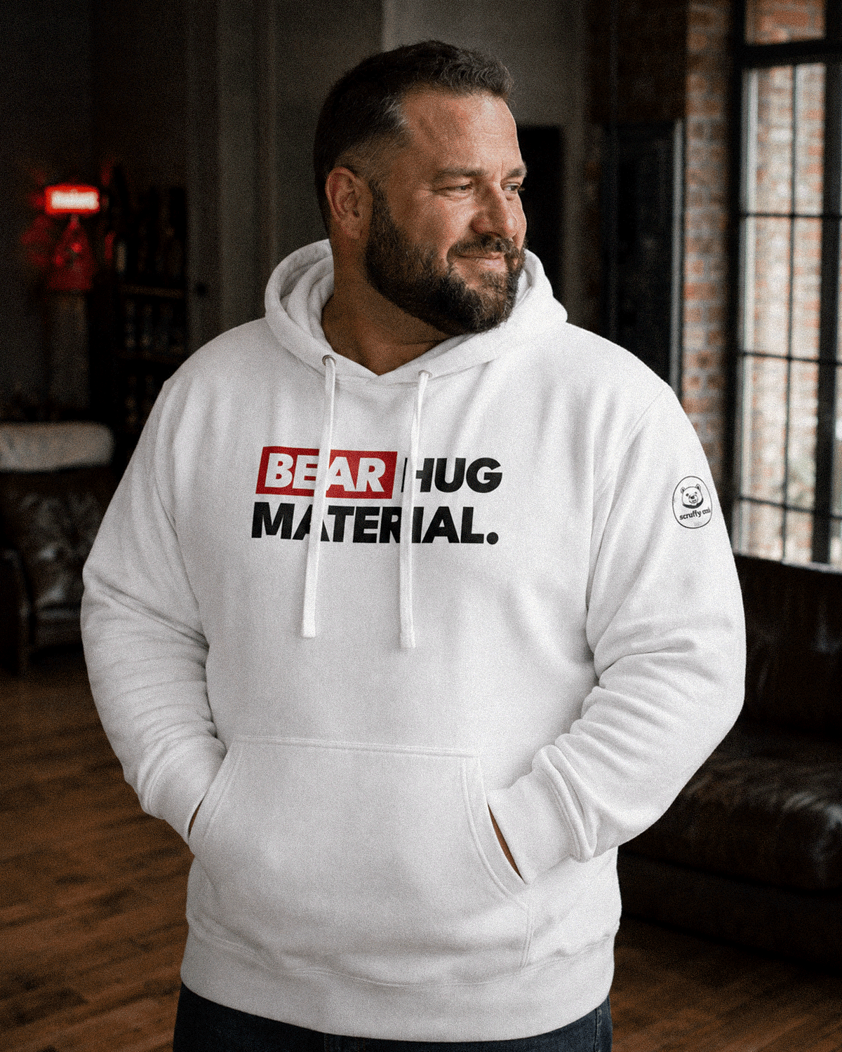 Bear Hug Material Hoodie